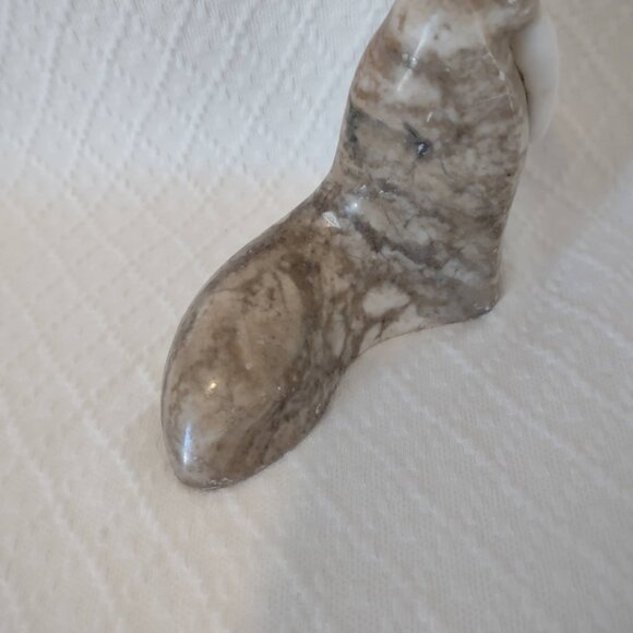 Vintage Stone Walrus Carving 4 Inch Tall Hand Carved Arctic Animal Figurine - Picture 7 of 12